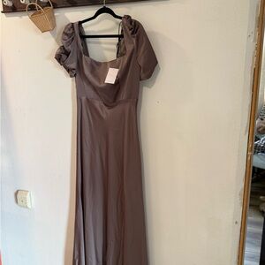 Birdy Grey Elegant Taupe Maxi Dress